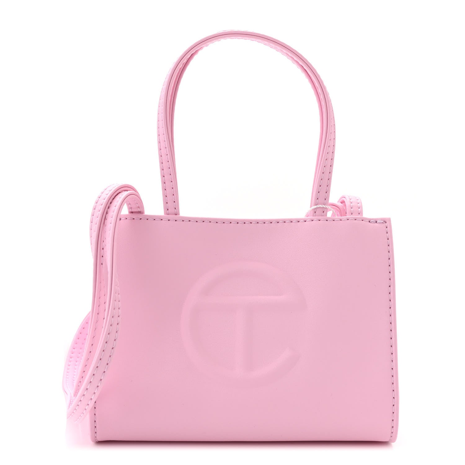 Telfar Vegan Leather Small Shopping Bag Bubblegum 1 of 10