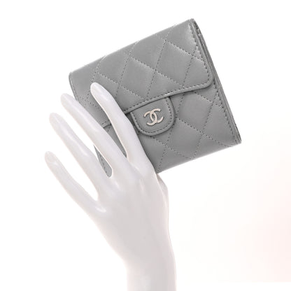 Chanel Metallic Lambskin Quilted Compact Flap Wallet Silver 2 of 11