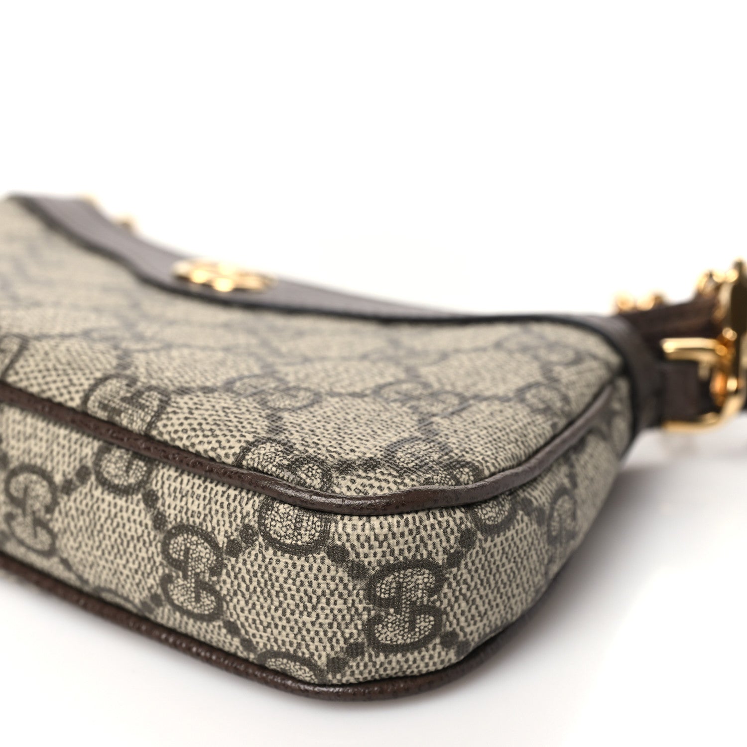 Gucci GG Supreme Monogram Textured Dollar Calfskin Mini Ophidia Chain Bag Beige Ebony 10 of 10