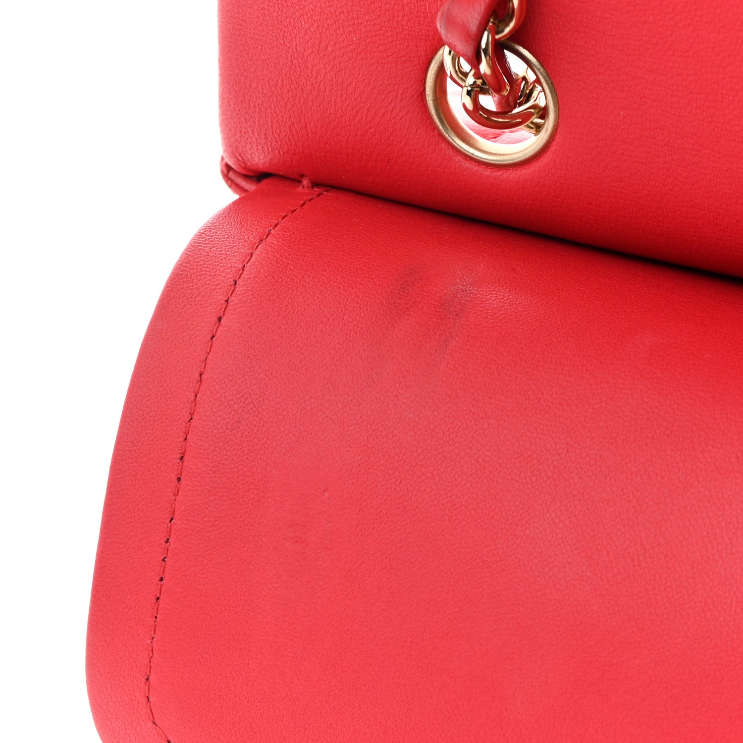 Chanel Lambskin Quilted Medium Double Flap Dark Pink 14 of 16
