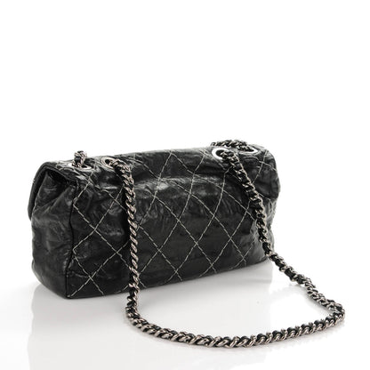 Chanel Glazed Goatskin Double Stitch Flap Black 3 of 7