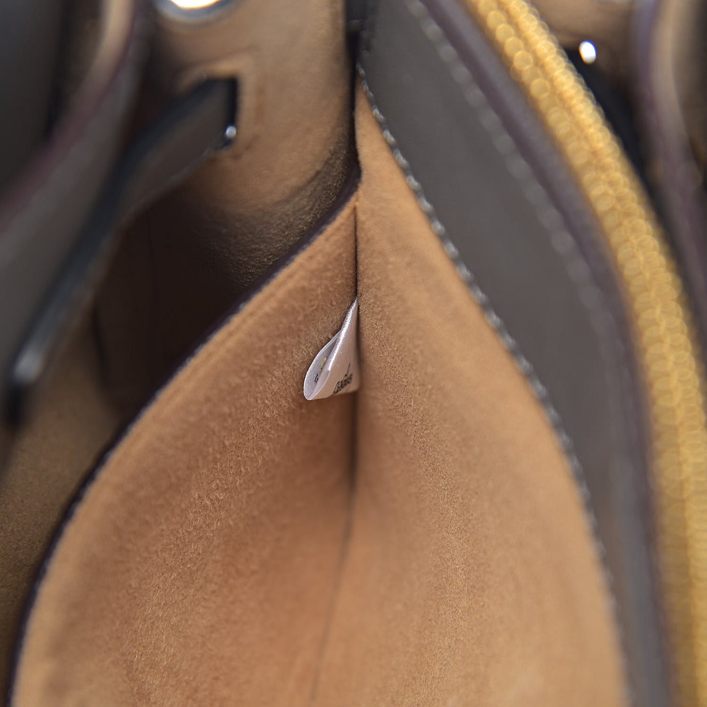 Grained Calfskin Mini Milla Tote Phantom Grey