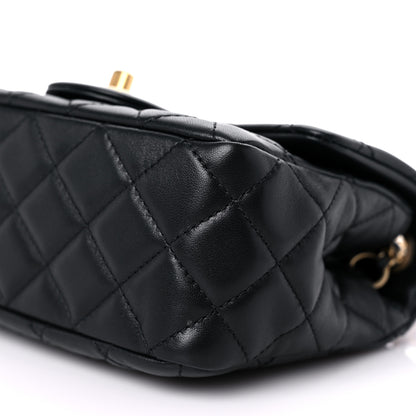Chanel Lambskin Quilted Mini Pearl Crush Flap Black 9 of 10