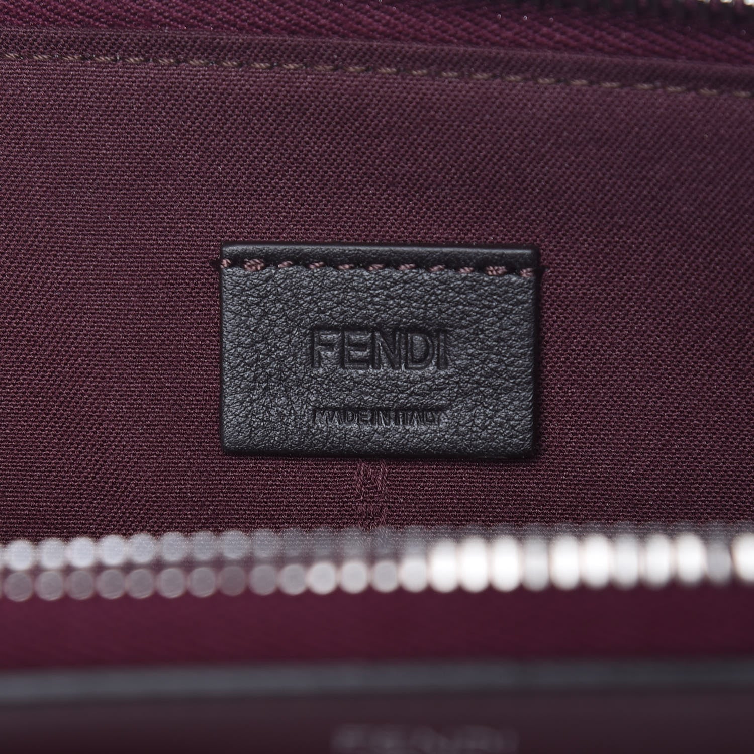 Fendi Vitello Dolce Studded Mini 2Jours Pouch Bordeaux Multicolor 6 of 10