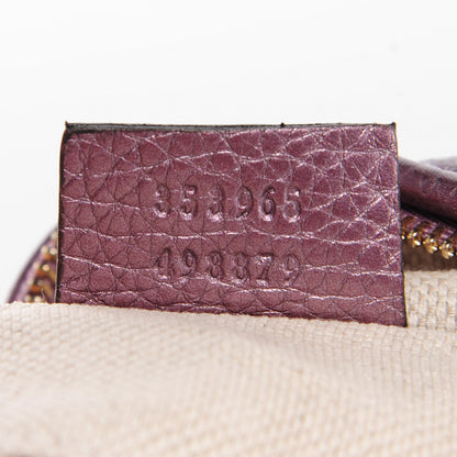 Gucci Metallic Pebbled Calfskin Mini Soho Chain Bag Purple 7 of 7