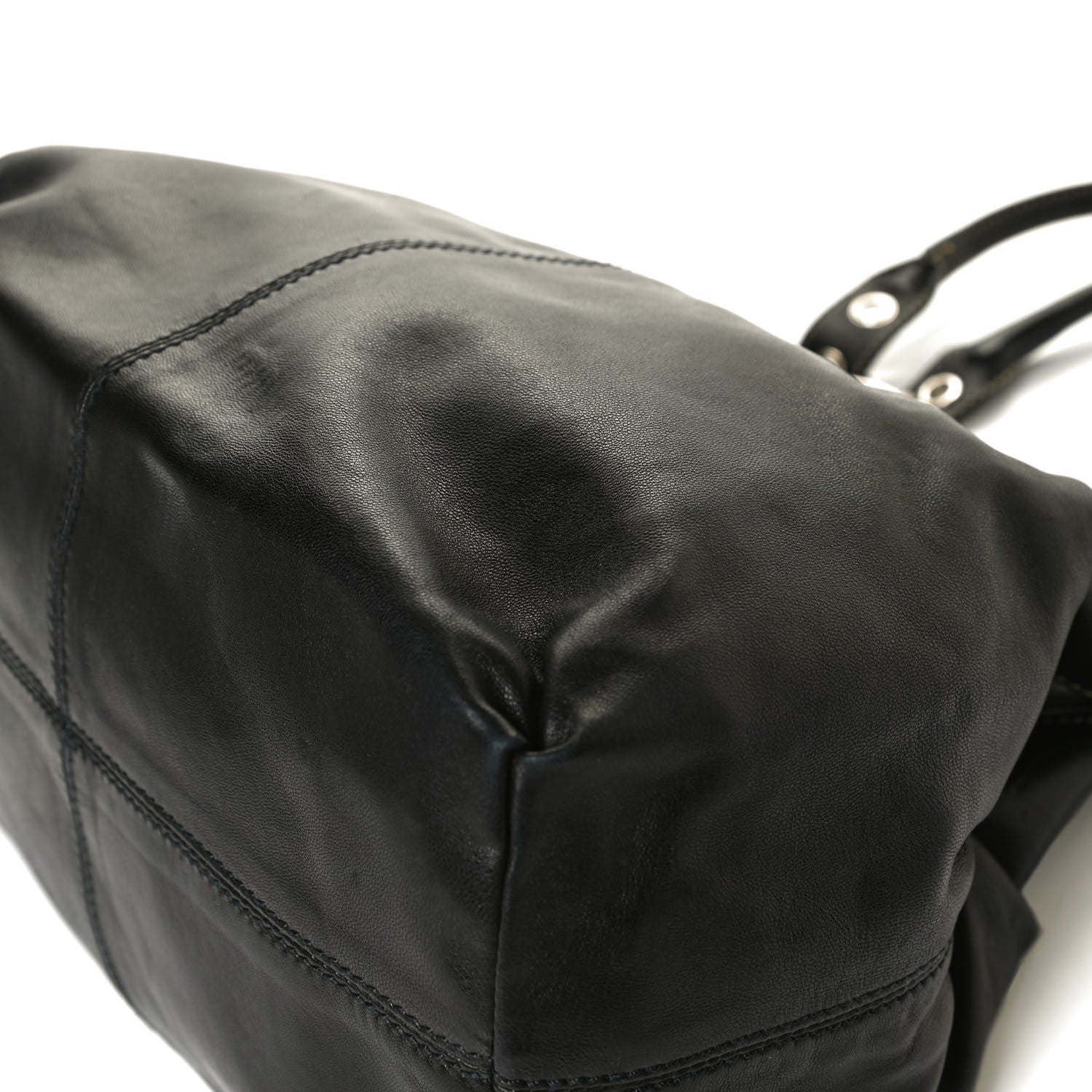 Prada Soft Calf Tote Black 11 of 14