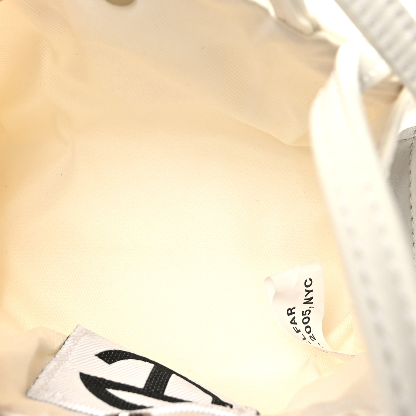 Vegan Leather Small Shopping Bag White