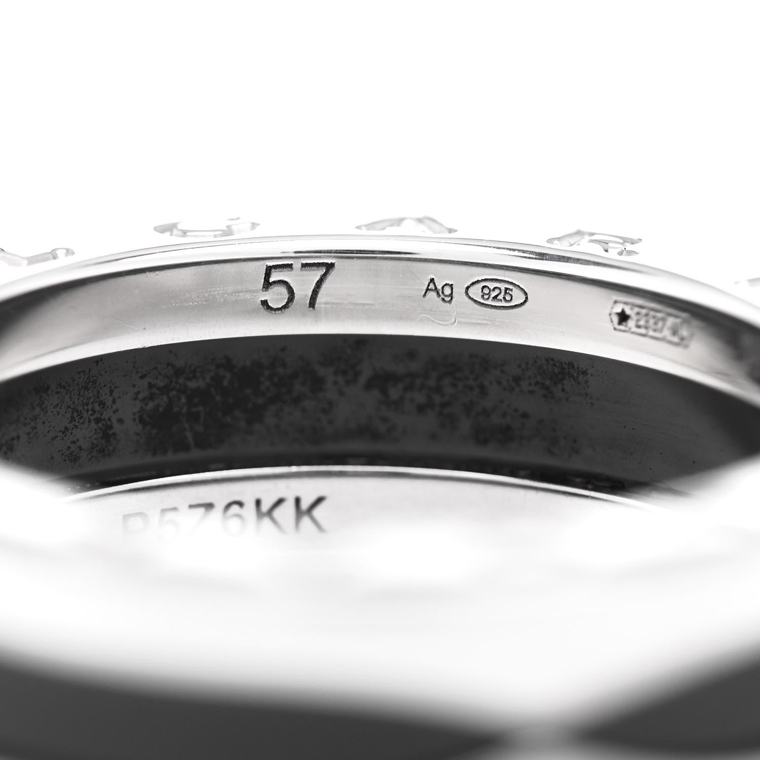 Bulgari Sterling Silver Ceramic Save The Children One-Band Ring 56 7.5 4 of 4