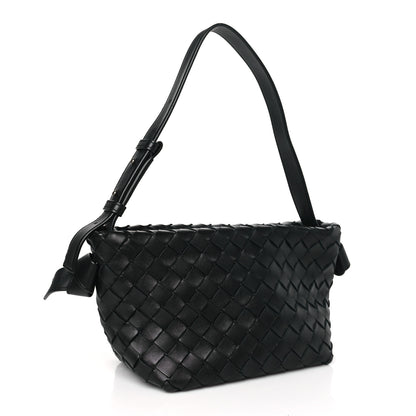 Bottega Veneta Nappa Intrecciato Tie Shoulder Bag Black Black 3 of 10