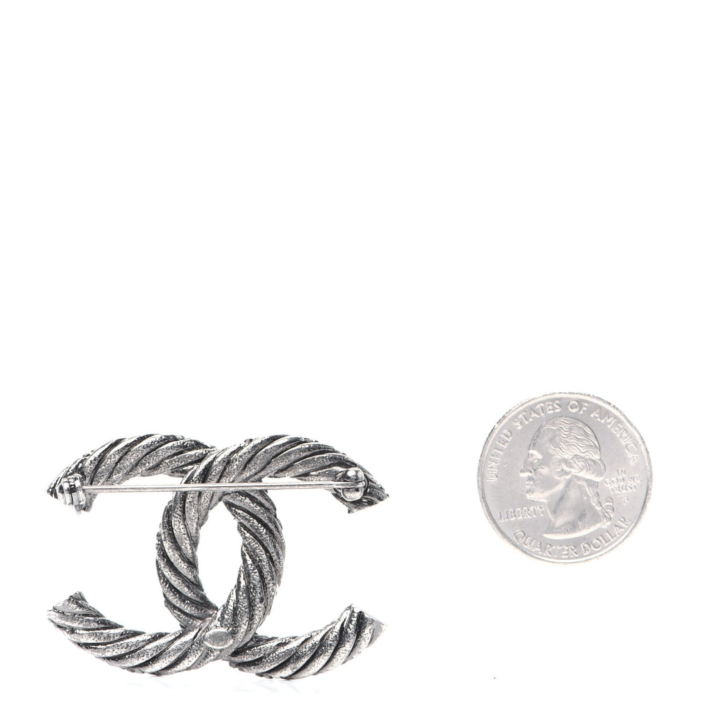 Crystal CC Brooch Silver