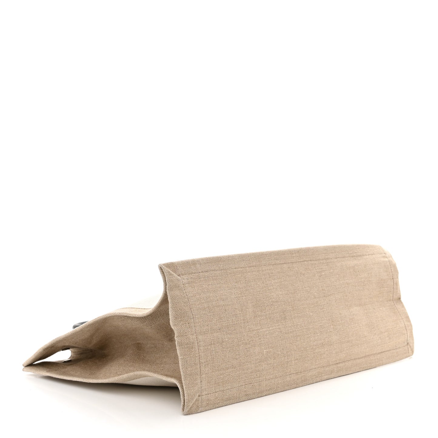 Linen Calfskin Rive Gauche Tote Optic White