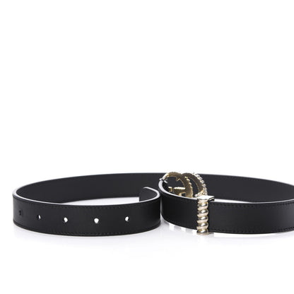 Gucci Moon Calfskin Torchon Double G 25mm Belt 75 30 Black 4 of 5