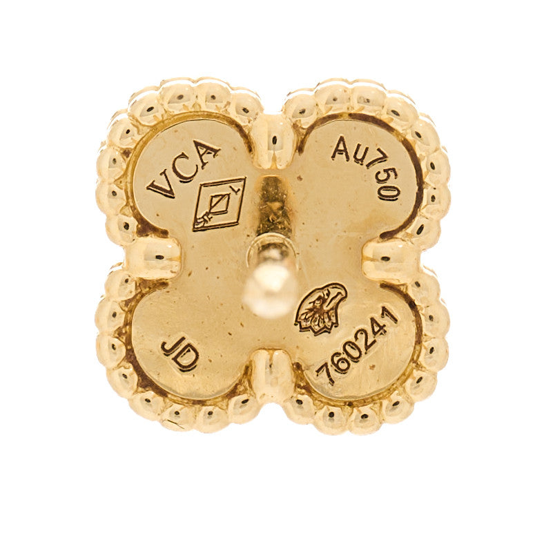18K Yellow Gold Mother of Pearl Sweet Alhambra Earrings