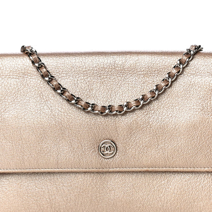 Chanel Metallic Goatskin Wallet On Chain WOC Gold 8 of 19