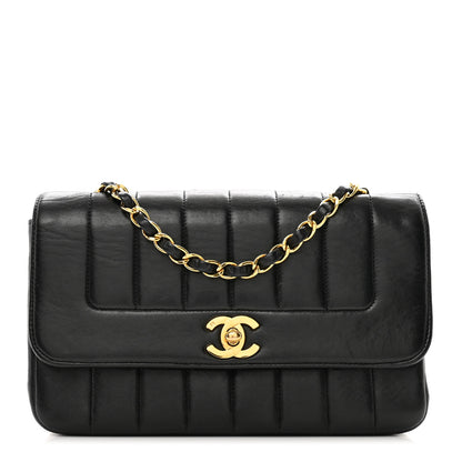 Chanel Lambskin Quilted Medium Mademoiselle Single Flap Black 1 of 10