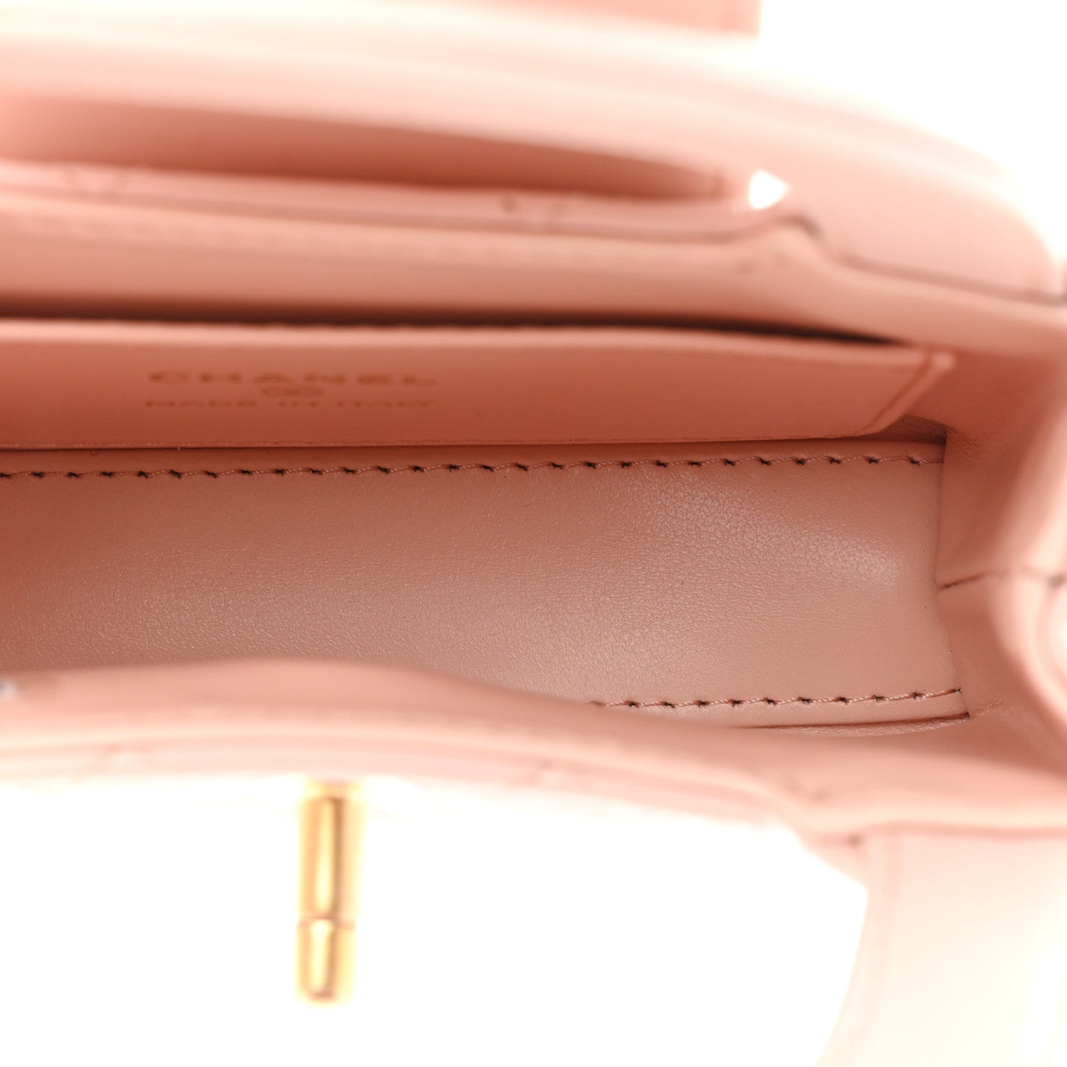 Chanel Shiny Aged Calfskin Quilted Mini Nano Kelly Shopper Light Pink 4 of 9