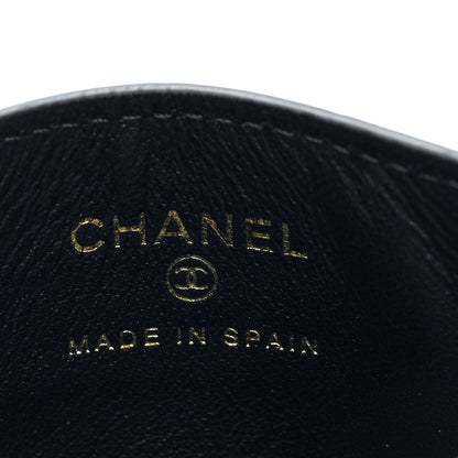 Chanel Calfskin Crocodile Embossed Crococo Card Holder Black 6 of 8