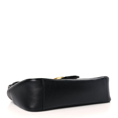 Gucci Calfskin Matelasse Small GG Marmont Shoulder Bag Black 4 of 9