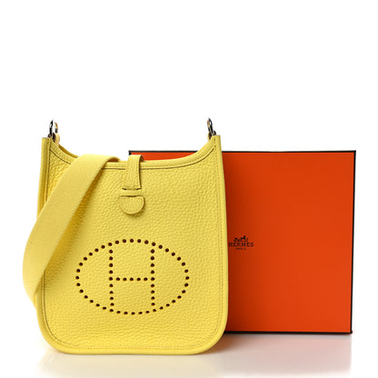 Hermes Taurillon Clemence Evelyne TPM Limoncello 9 of 9