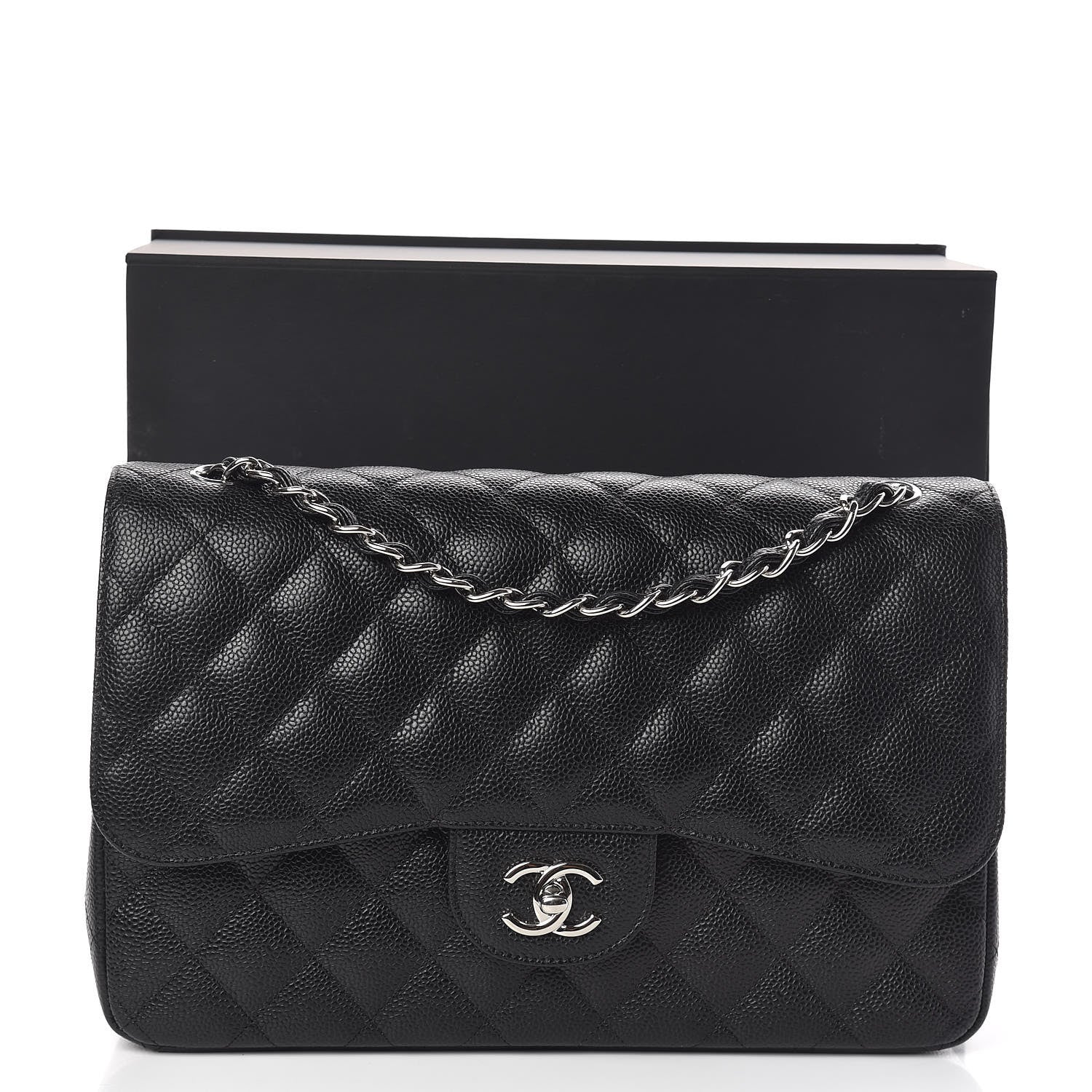 Chanel Caviar Quilted Jumbo Double Flap Black 10 of 10