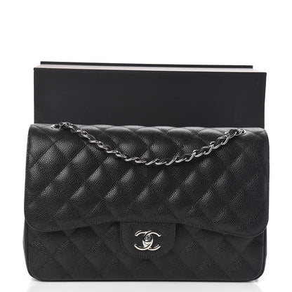Chanel Caviar Quilted Jumbo Double Flap Black 10 of 10