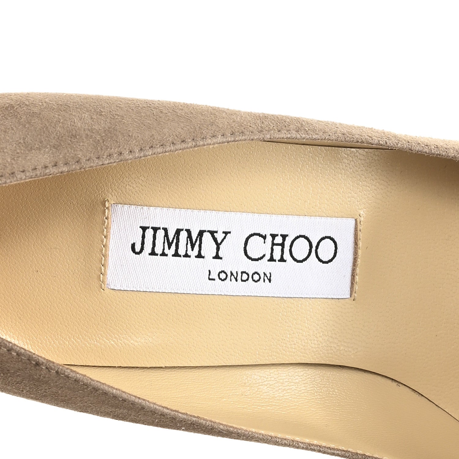 Jimmy Choo Suede Pointy Toe Romy Pumps 35.5 Stone 1837085