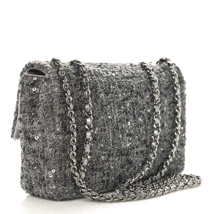 Chanel Sequin Small Single Flap Silver 3 of 9