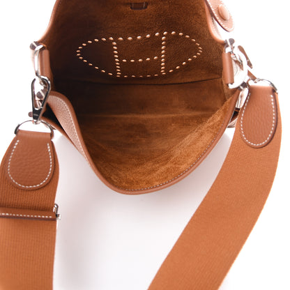 Hermes Taurillon Clemence Evelyne III PM Gold 4 of 10