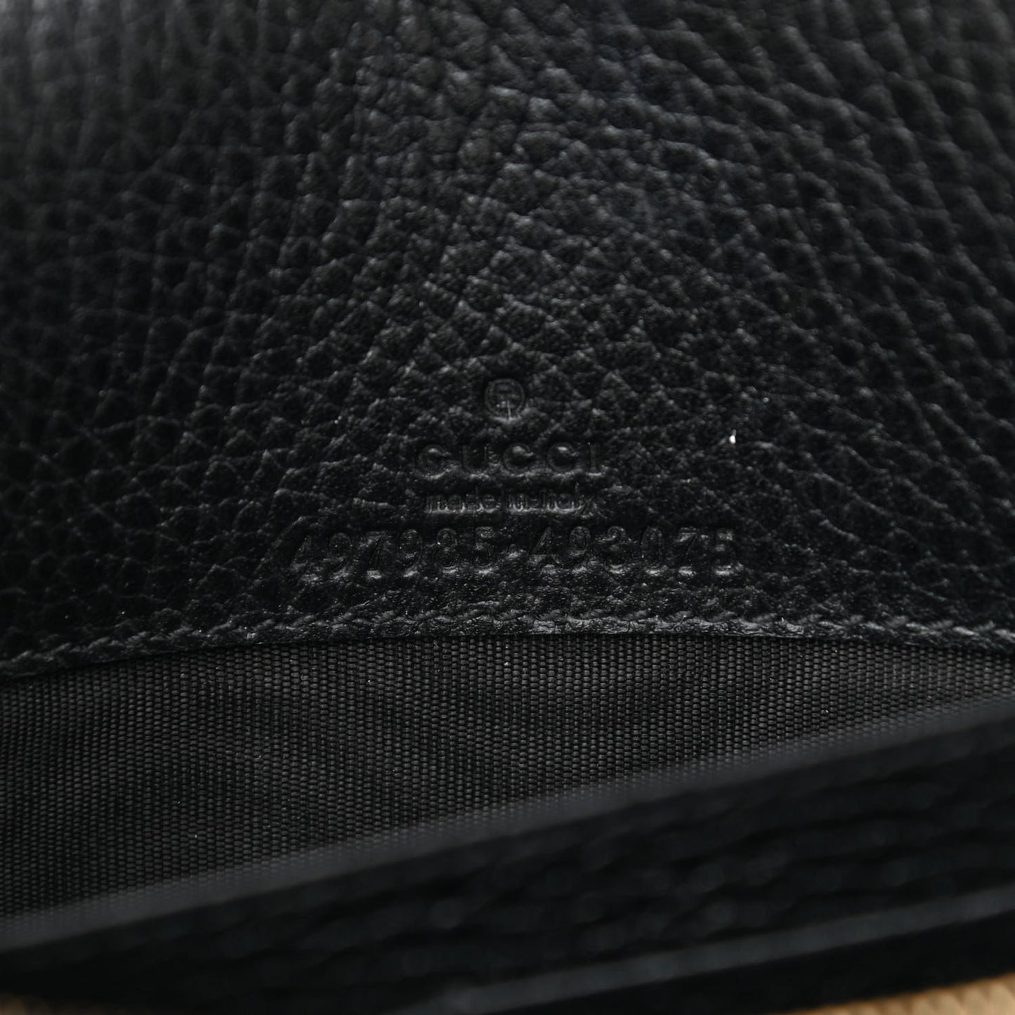 Calfskin Mini GG Marmont Chain Wallet Black