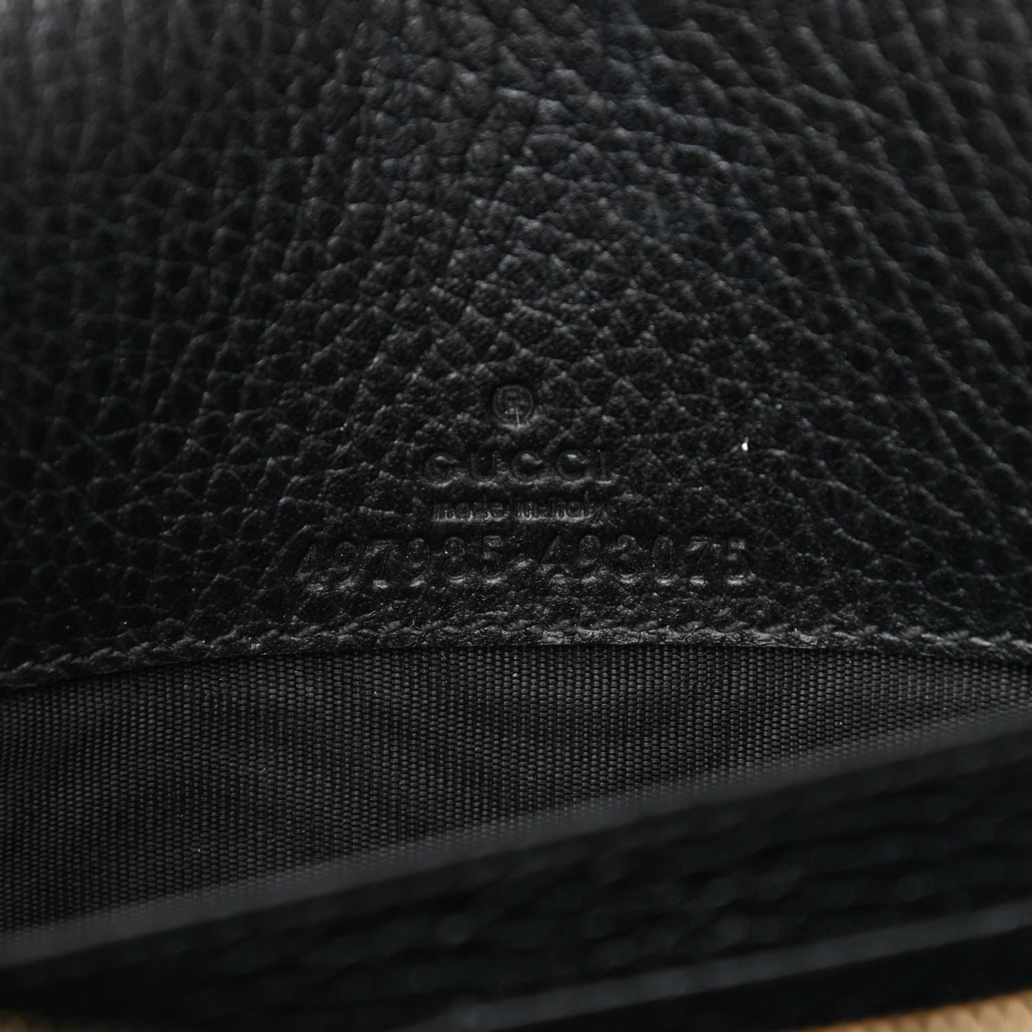 Gucci Calfskin Mini GG Marmont Chain Wallet Black 6 of 9