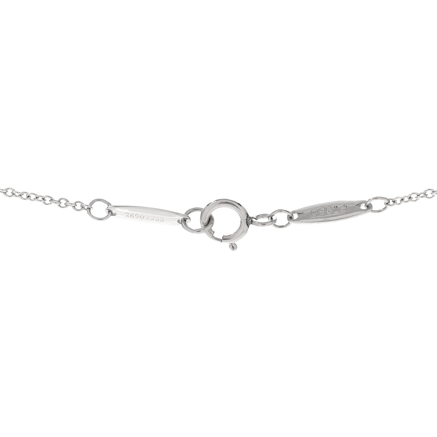 Tiffany Platinum Diamond .45ct Elsa Peretti Diamonds by the Yard Pendant Necklace 5 of 6