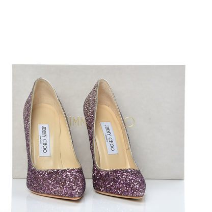 Jimmy Choo Coarse Glitter Degrade Romy 100 Pumps 36 Pink Gold 10 of 10