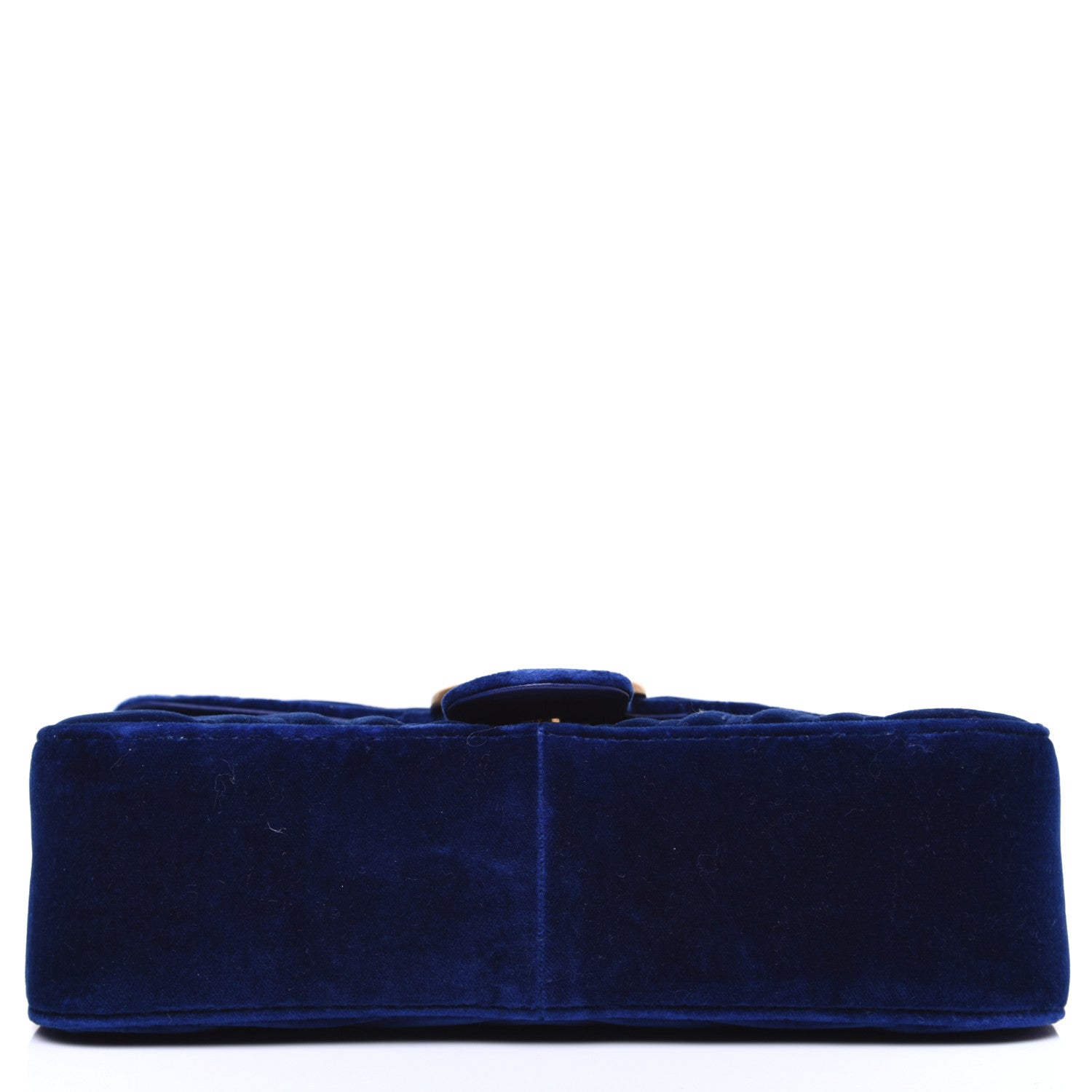 Gucci Velvet Matelasse Small GG Marmont Shoulder Bag Cobalt Blue 10 of 13