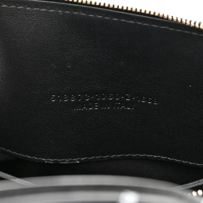 Balenciaga Calfskin Allover Logo S Ville Top Handle Bag Black White 7 of 22