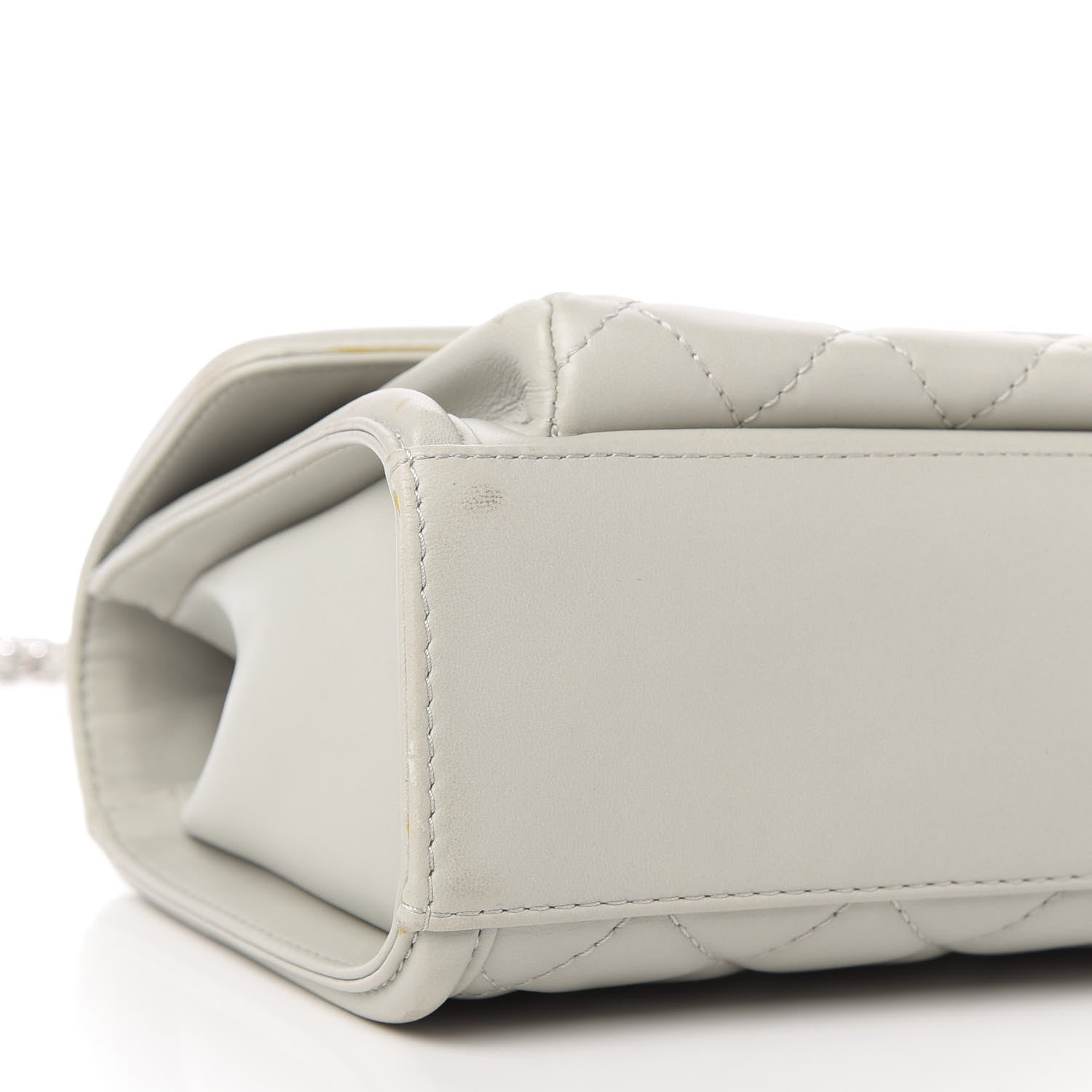 Chanel Lambskin Quilted Large Geometric Flap Grey 6 of 14