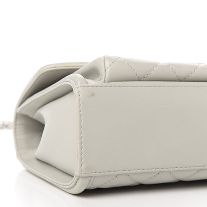 Chanel Lambskin Quilted Large Geometric Flap Grey 6 of 14