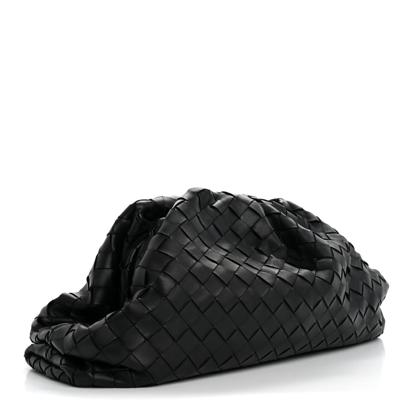 Nappa Maxi Intrecciato The Pouch Oversized Clutch Black
