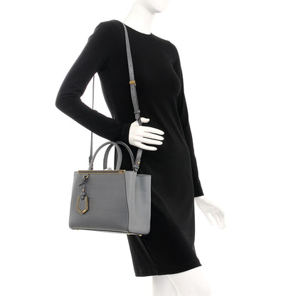 Fendi Vitello Elite Petite 2Jours Tote Grigio Grigio Chiaro 3 of 8