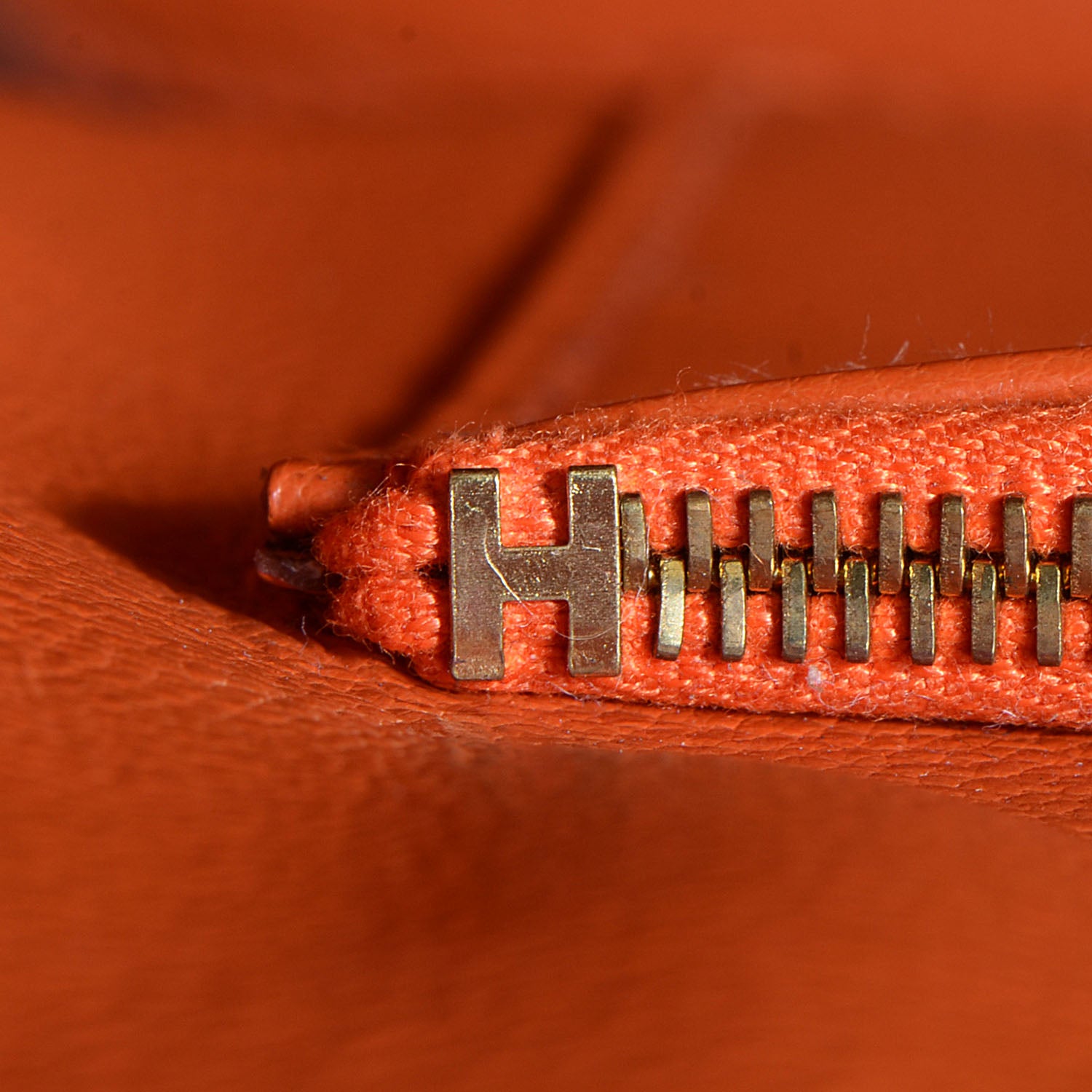 Hermes Taurillon Clemence Horseshoe Bi-Color Birkin 30 Rouge Garance and Orange 21 of 23