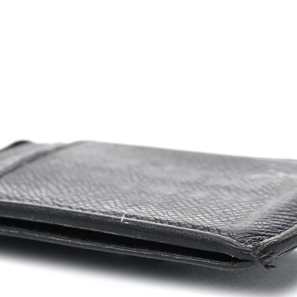 Louis Vuitton Taiga Card Holder Bill Clip Black 8 of 9