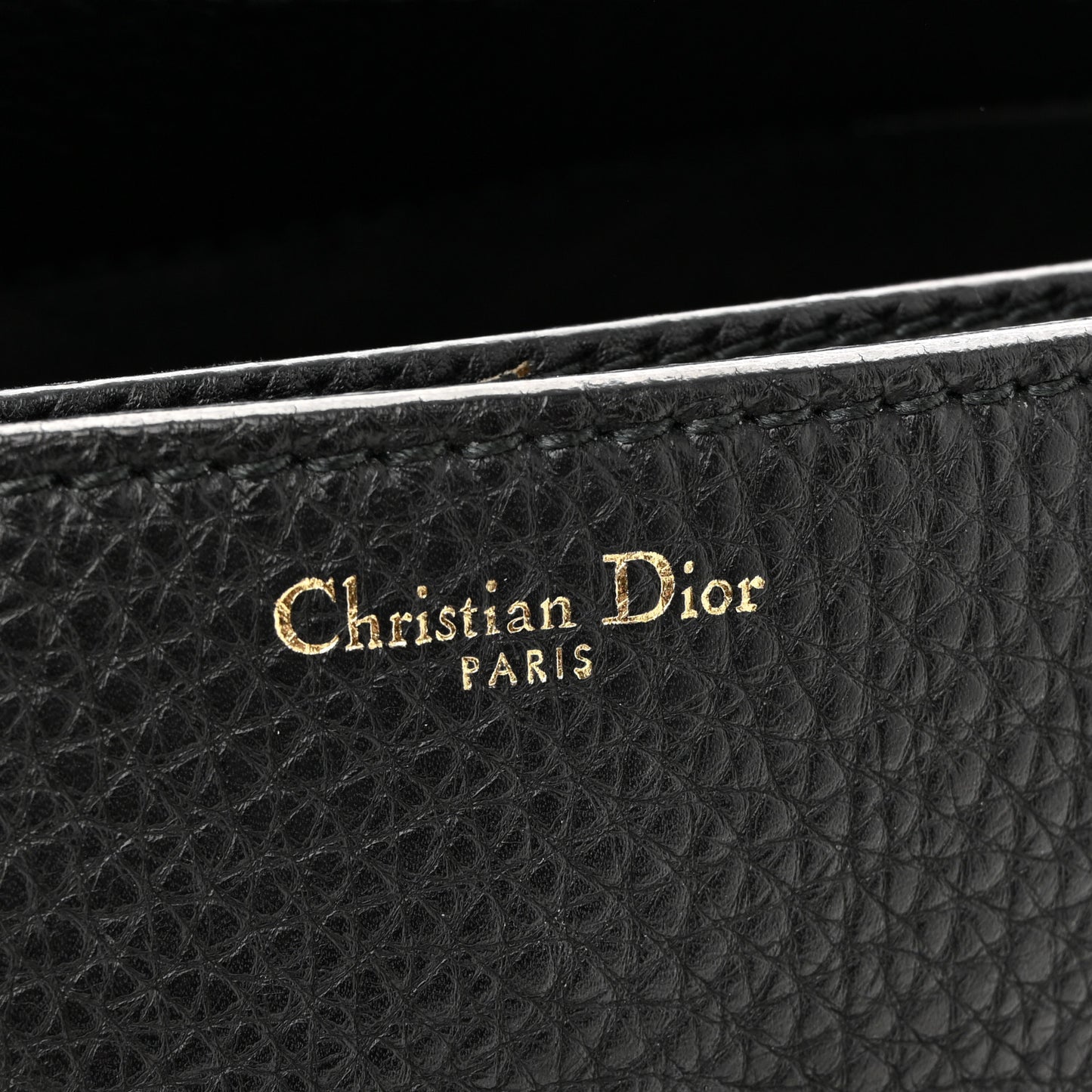 Grained Calfskin Dio(r)evolution Flap Bag Black