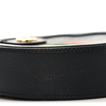 Gucci Grained Calfskin Web Mini Ophidia Round Shoulder Bag Black 9 of 10