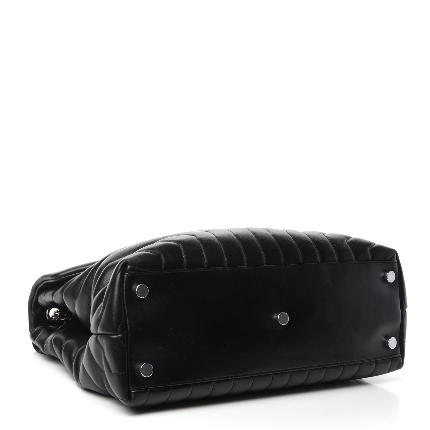 Saint Laurent Calfskin Y Quilted Monogram Large Loulou Chain Satchel Black 4 of 12