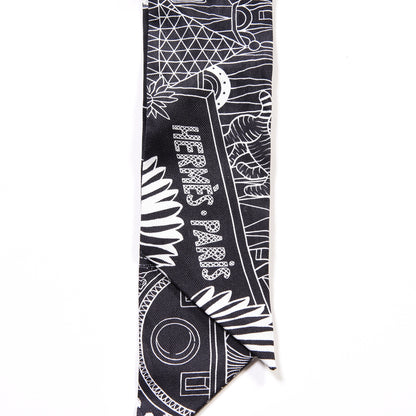 Hermes Silk Animapolis Twilly Black White 2 of 4