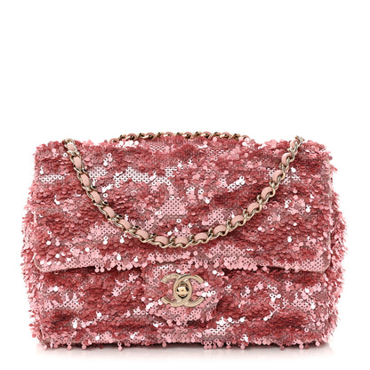 Chanel Sequin Mini Rectangular Flap Pink 1 of 10