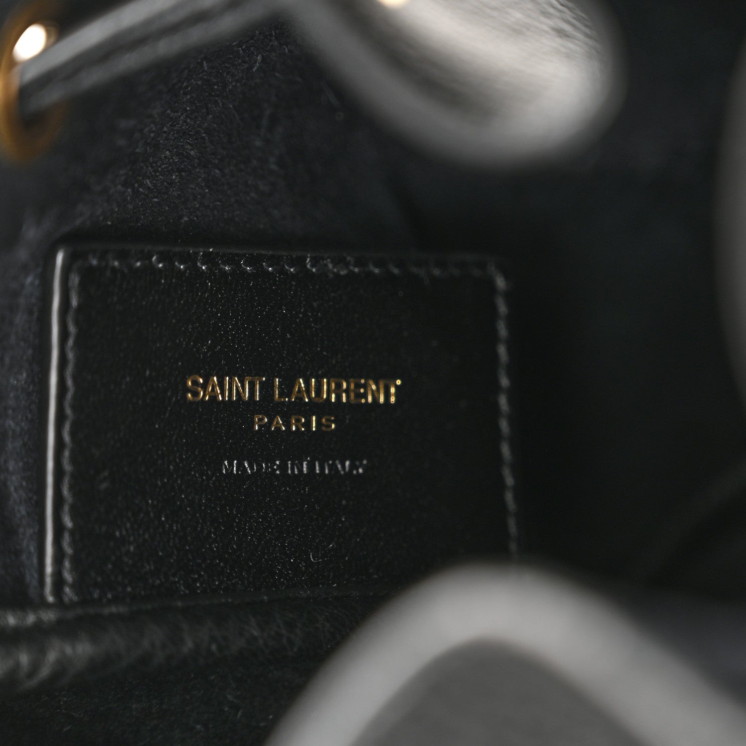 Saint Laurent Grained Calfskin Paris VII Mini Flat Hobo Black