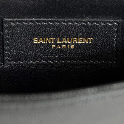 Saint Laurent Grain De Poudre Small Monogram Satchel Black 9 of 9