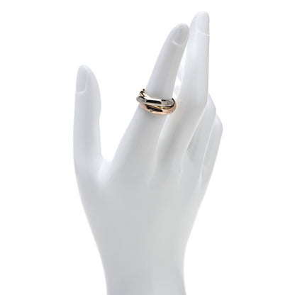 Cartier 18K Pink Yellow White Gold Diamond Trinity Ring 53 6.25 2 of 6