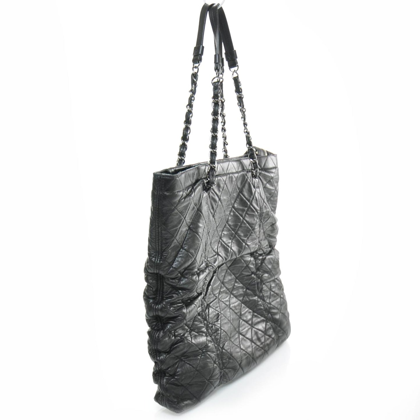Lambskin Sharpei Shopping Tote Black