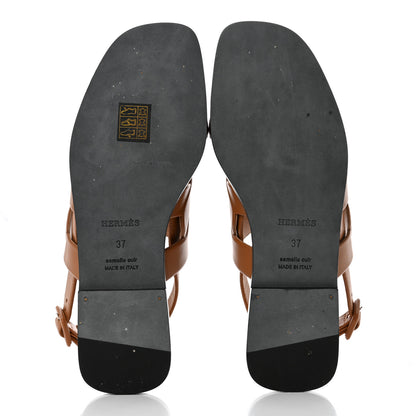 Hermes Nappa Womens Grace Sandals 37 Naturel 5 of 8